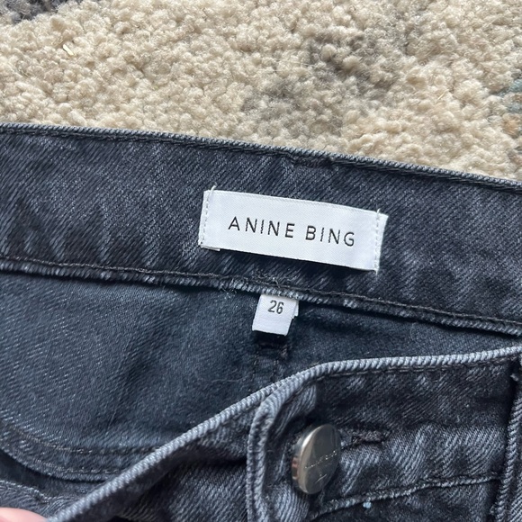 Anine Bing Gavin Jeans in Black - Picture 2 of 6